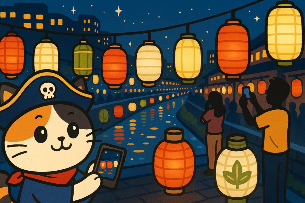 SNSとエコで進化する夏祭りの提灯