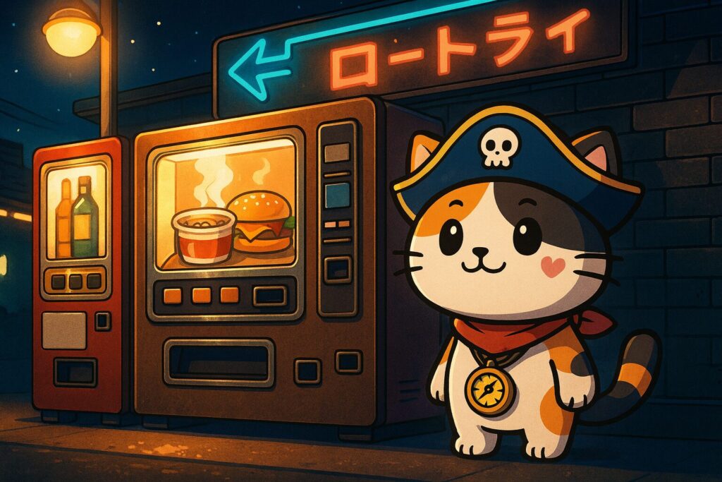 昭和レトロ自販機とココロ船長