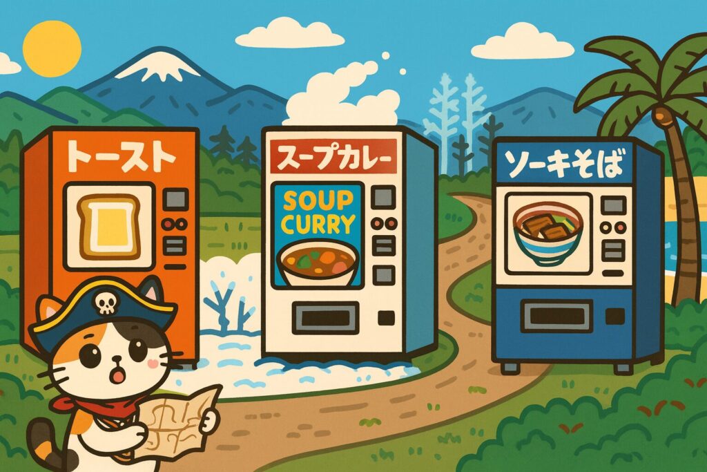 地域の風景と自販機の物語