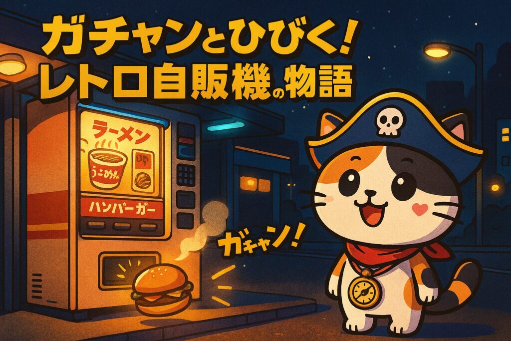 レトロ自販機と昭和の夜