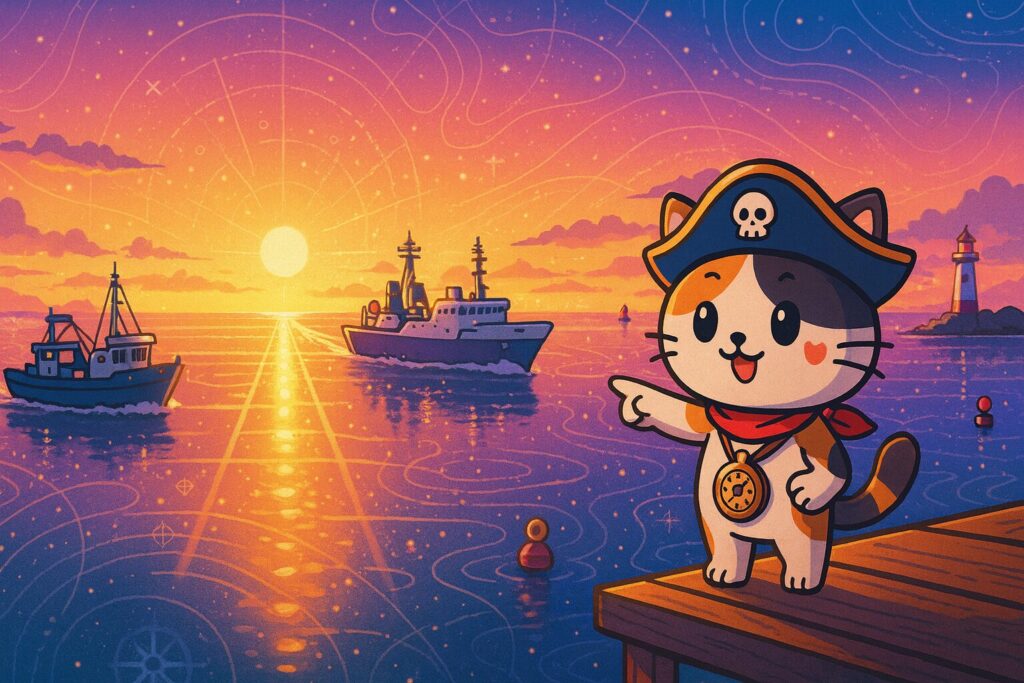夜明けの海へ未来航路