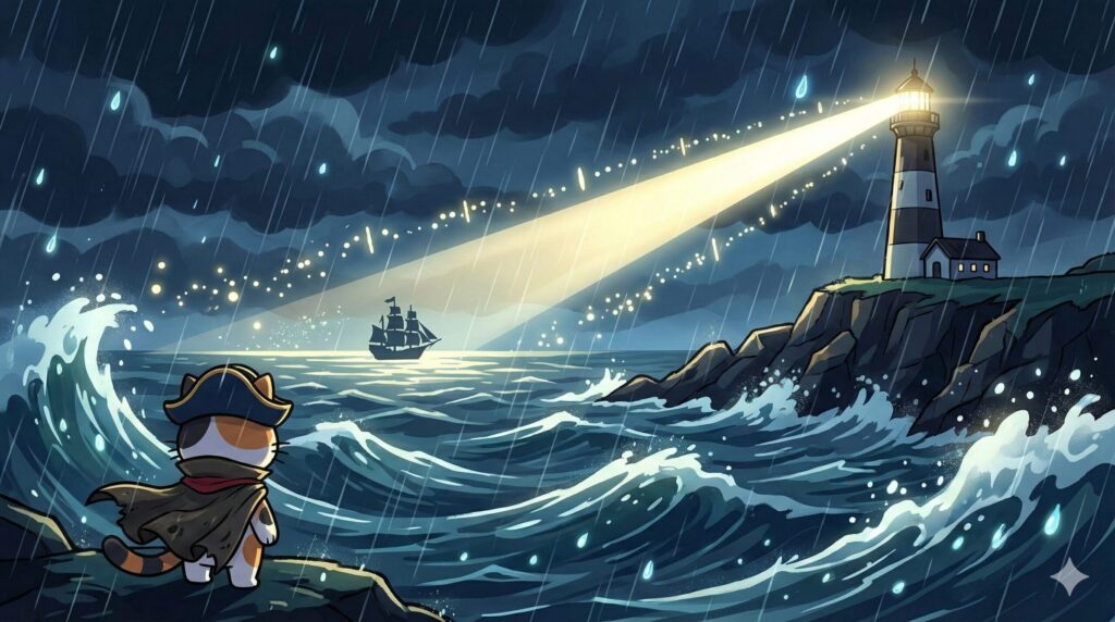 航路を照らすココロ船長
