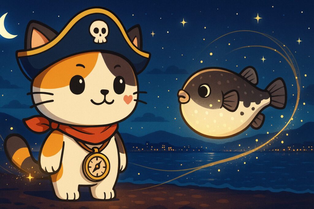ココロ船長と光るフグ