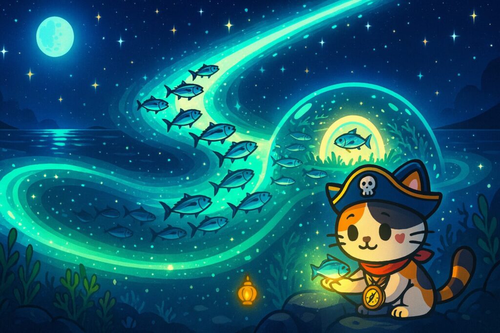 鰹を守るココロ船長
