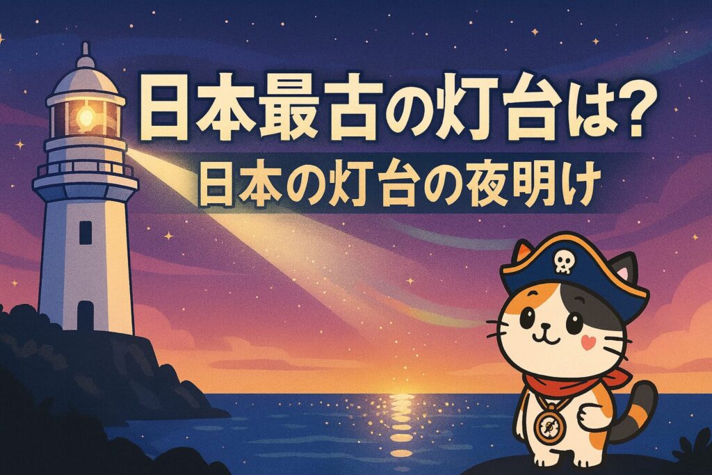 夜明けの灯台とココロ船長