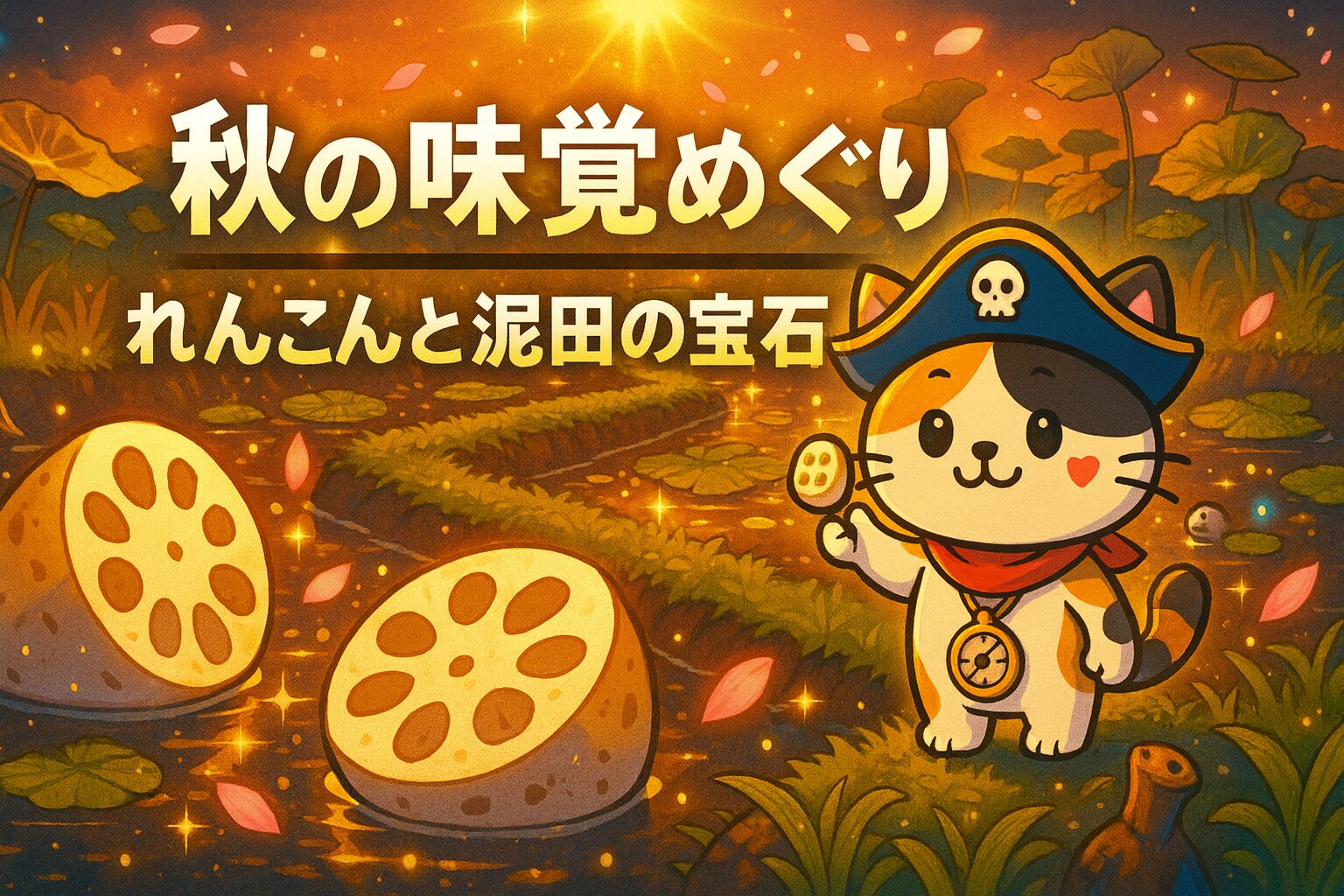 れんこんと泥田の宝石