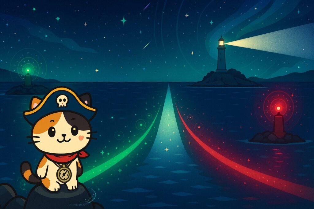 赤緑白の灯とココロ船長