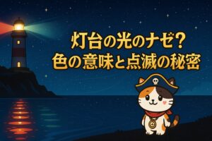 灯台の光とココロ船長