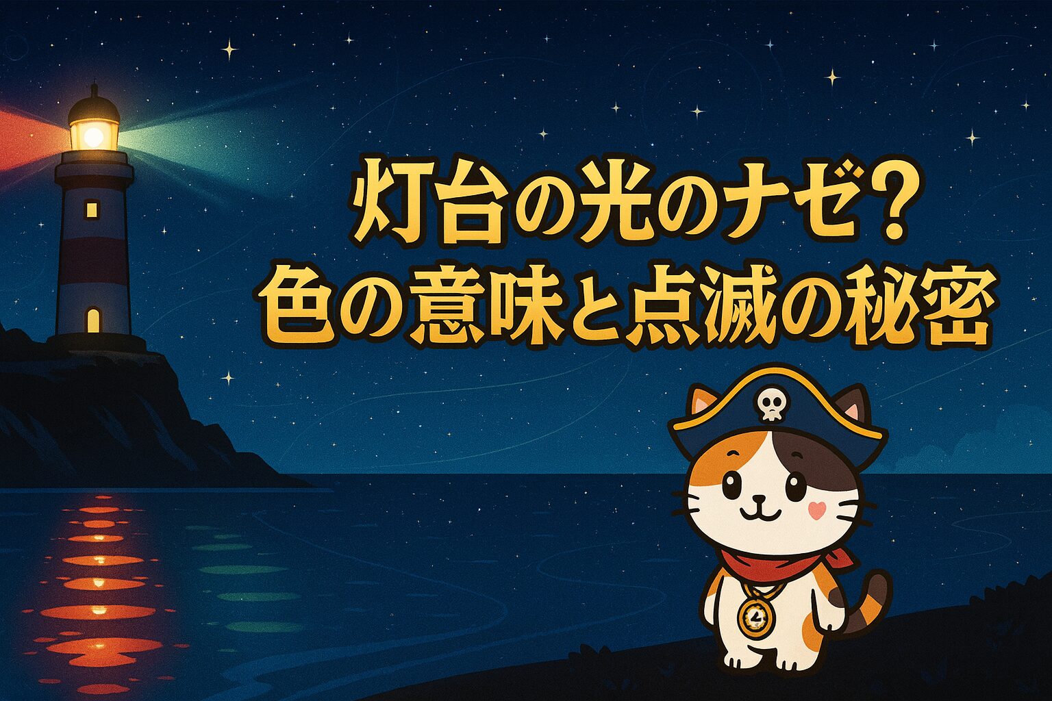 灯台の光とココロ船長