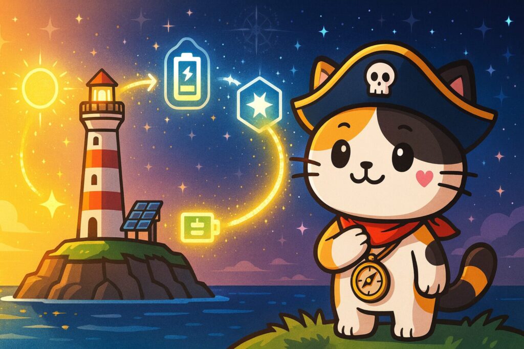 昼夜循環とココロ船長