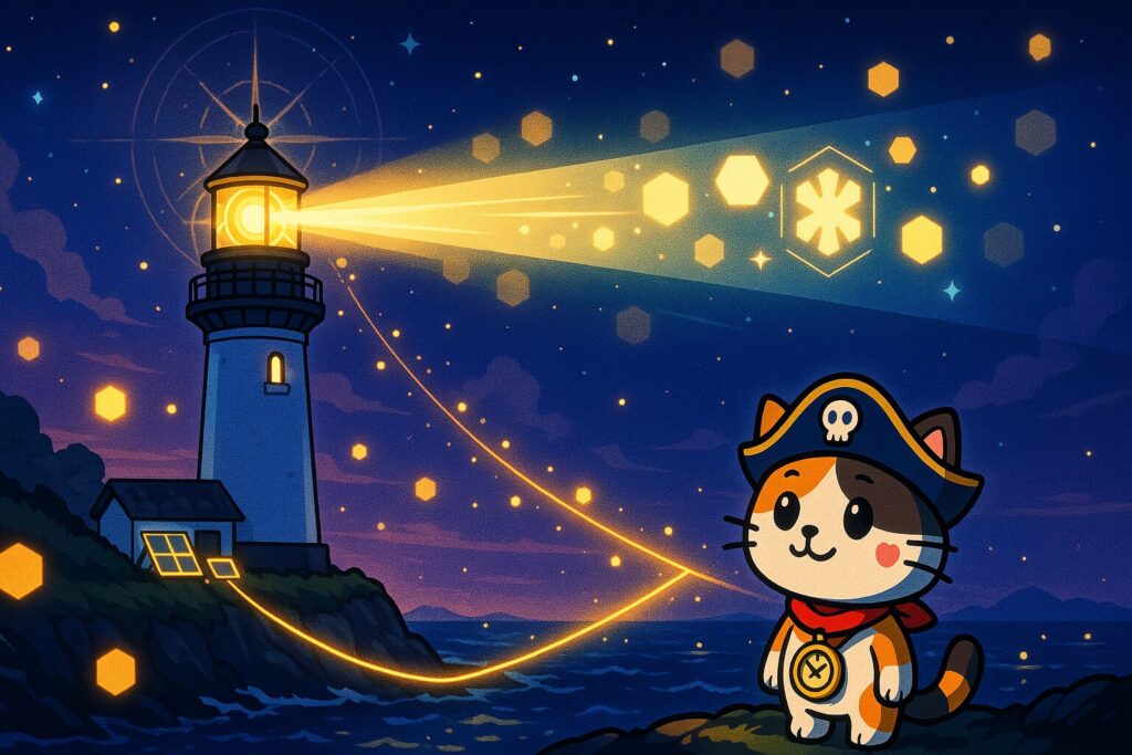 LEDの光とココロ船長