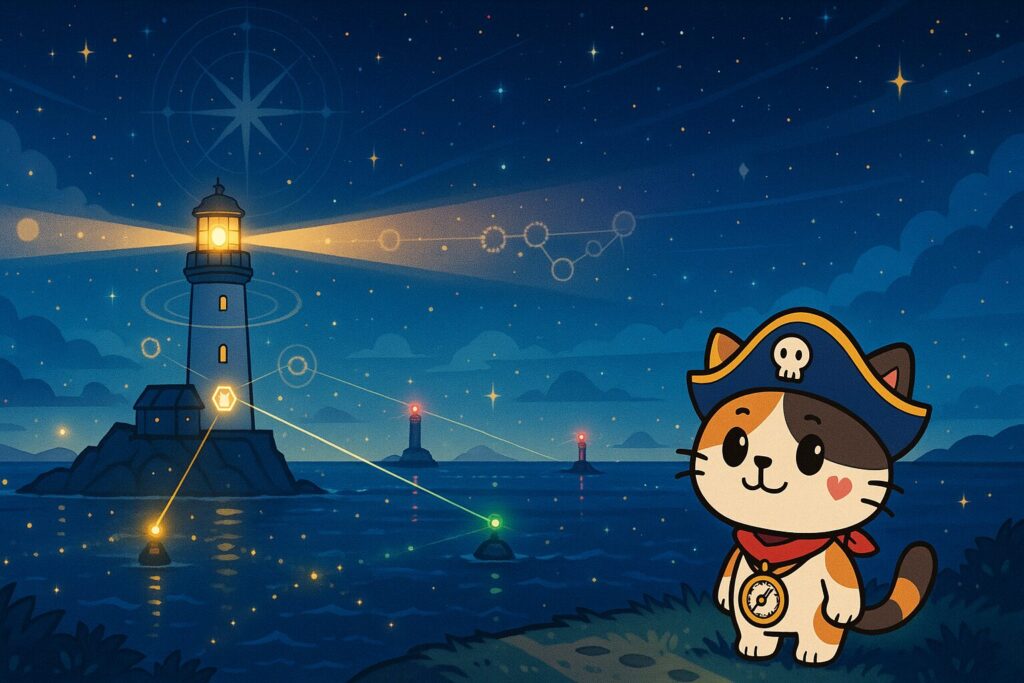 灯りのネットとココロ船長