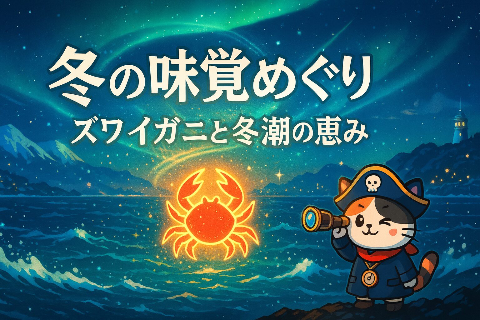 冬海に光るズワイガニ