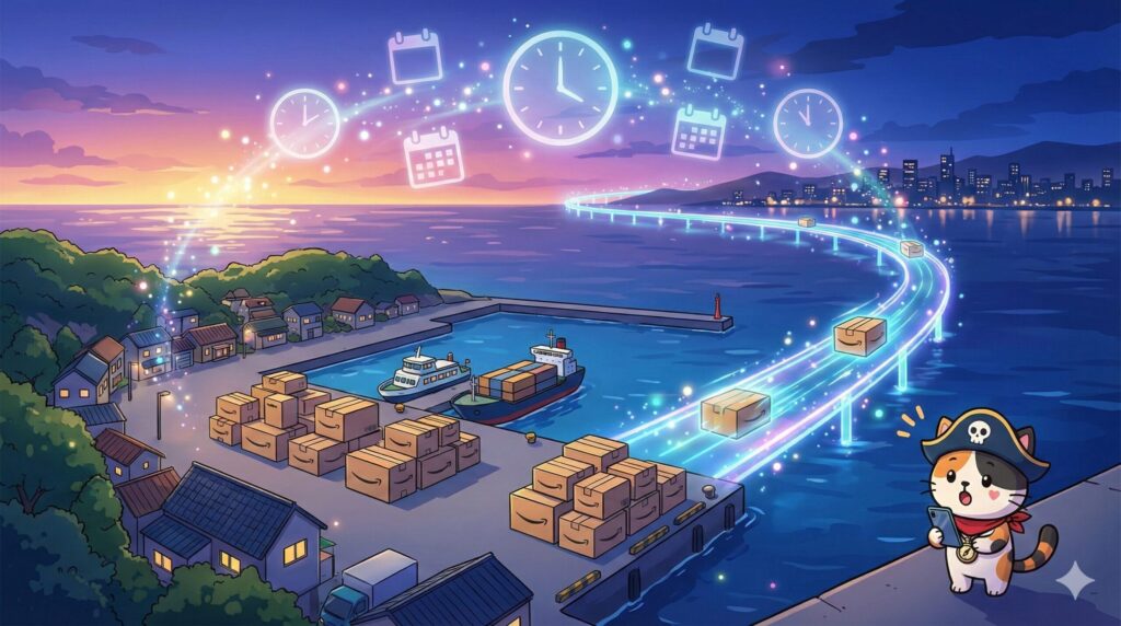 配送日数を見るココロ船長