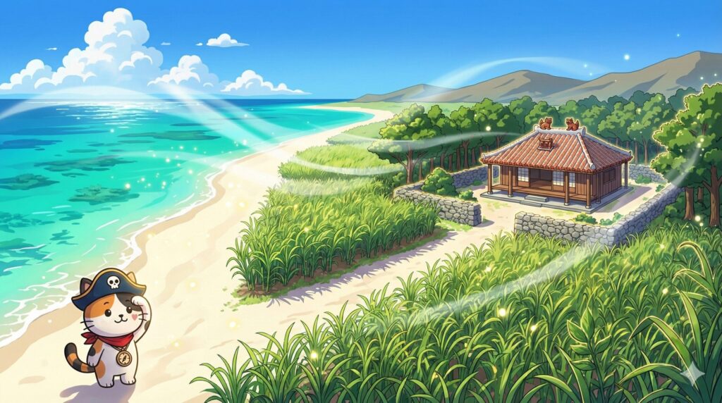 南国の島とココロ船長