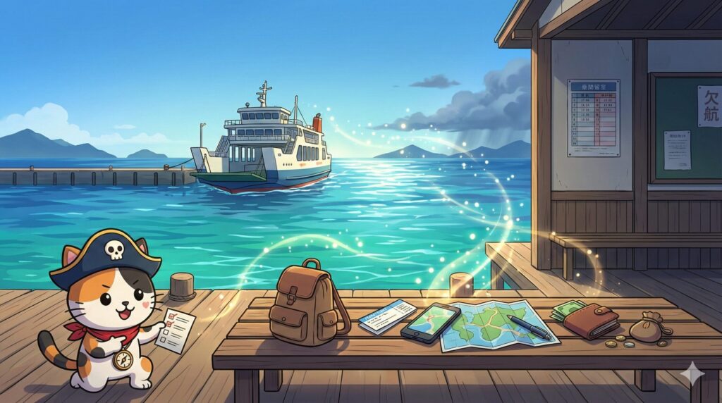 島旅準備とココロ船長