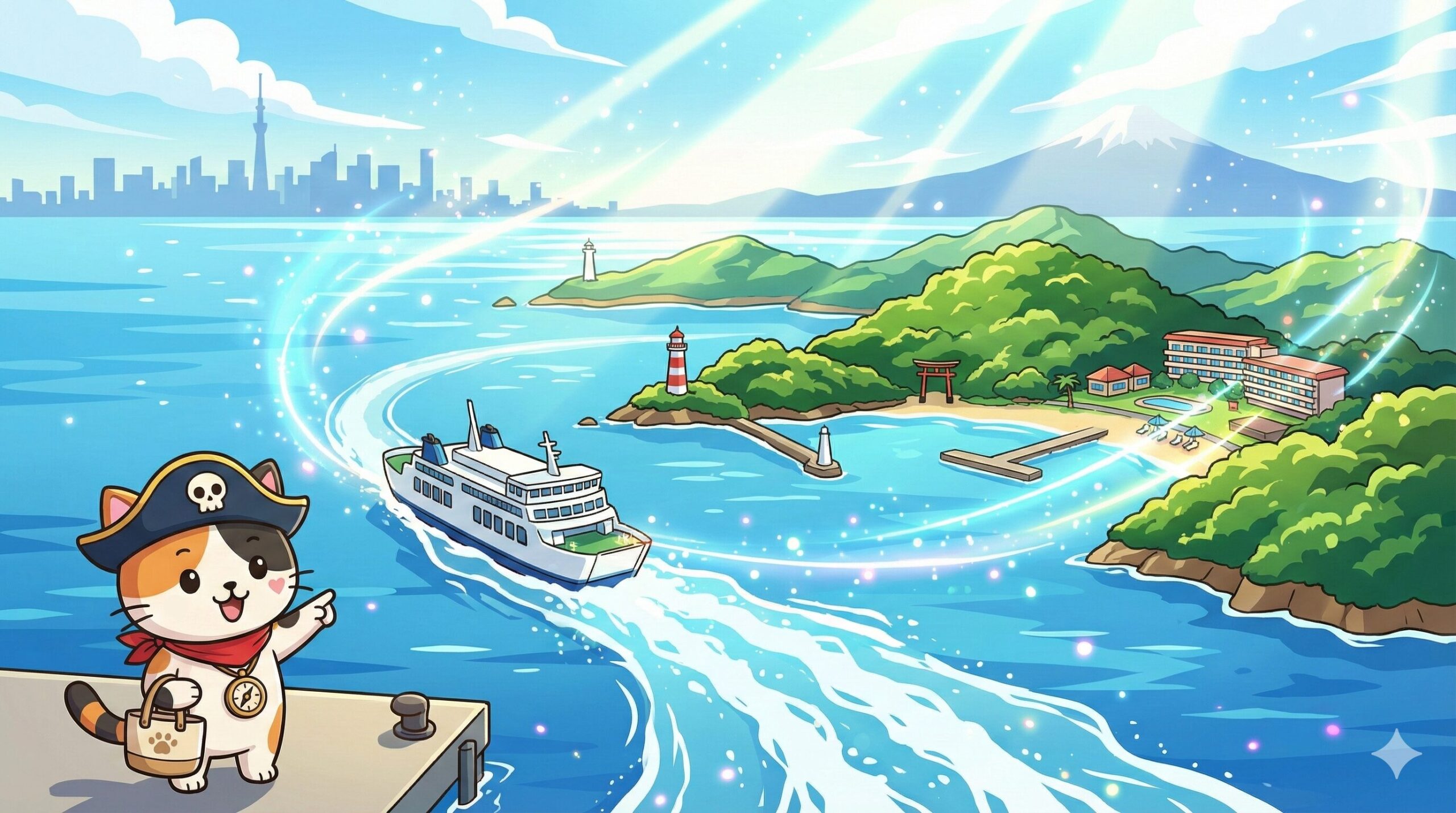 東京湾の島とココロ船長