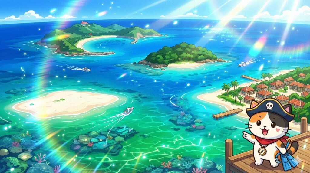 沖縄の海とココロ船長