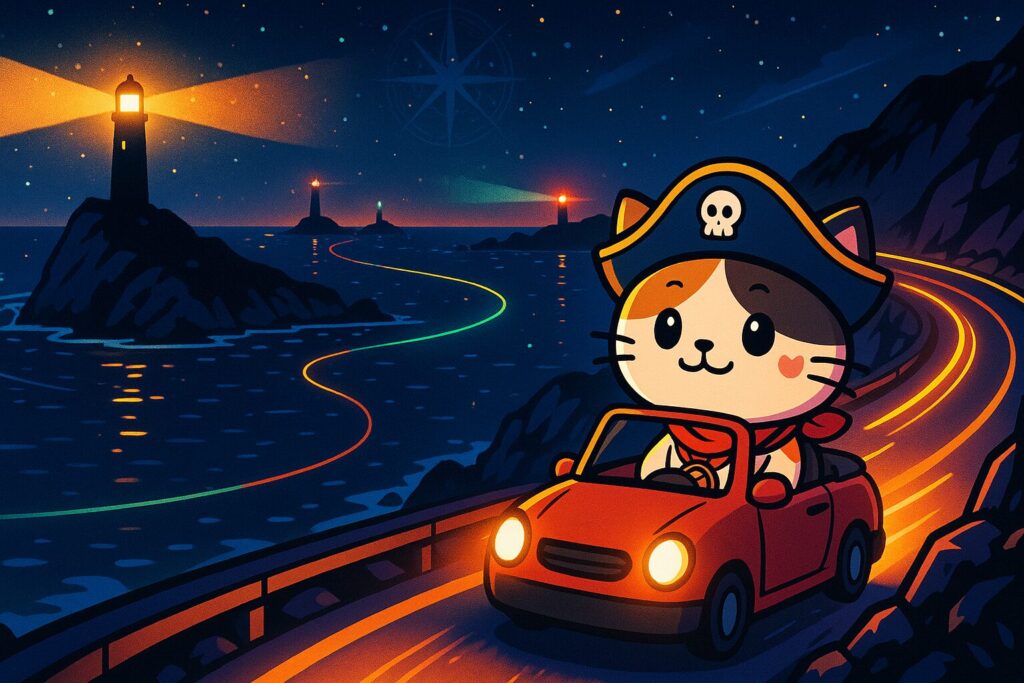 海沿いドライブのココロ船長
