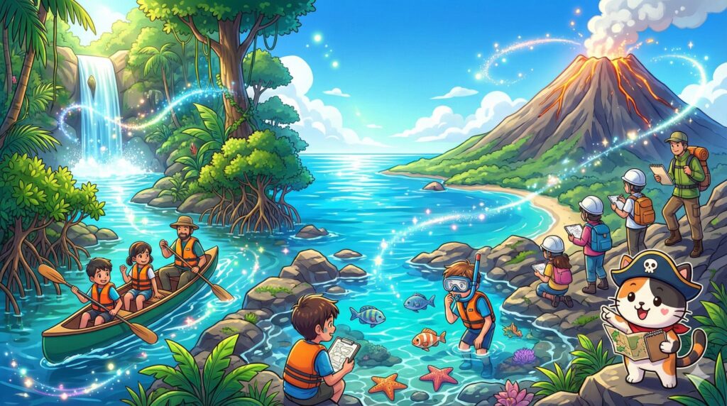 冒険する小学生とココロ船長