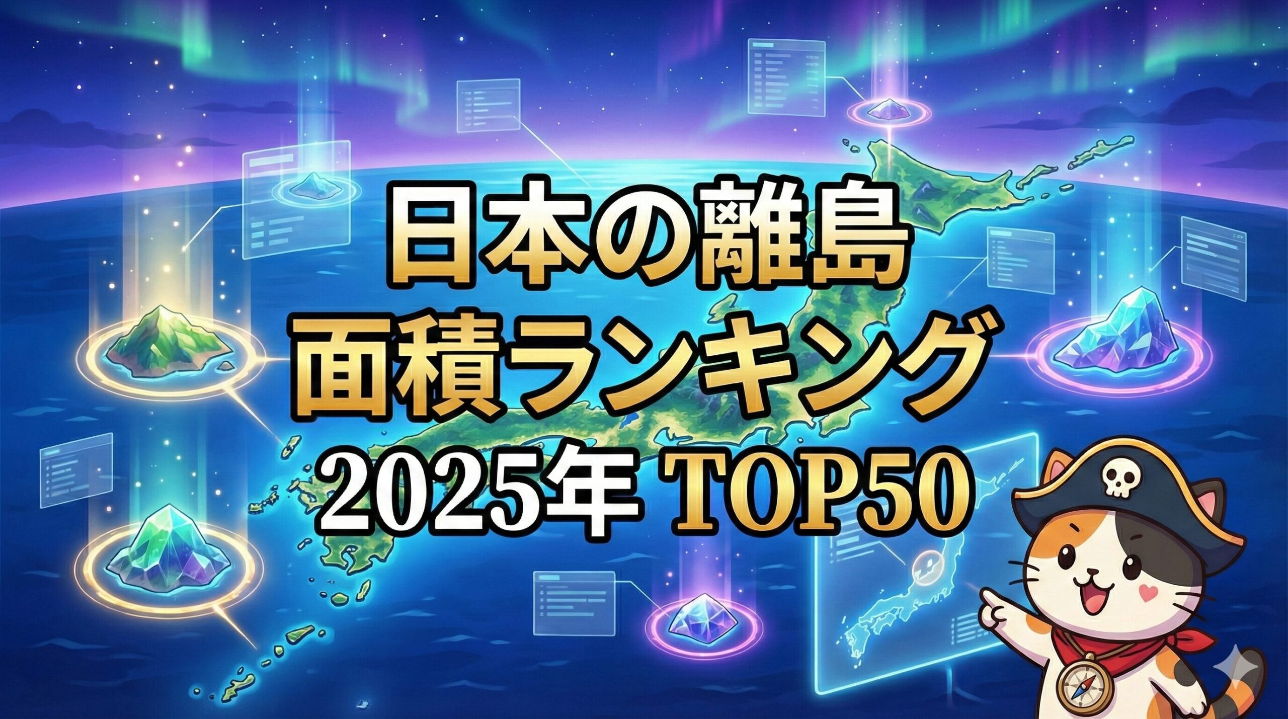 光る離島マップとココロ船長