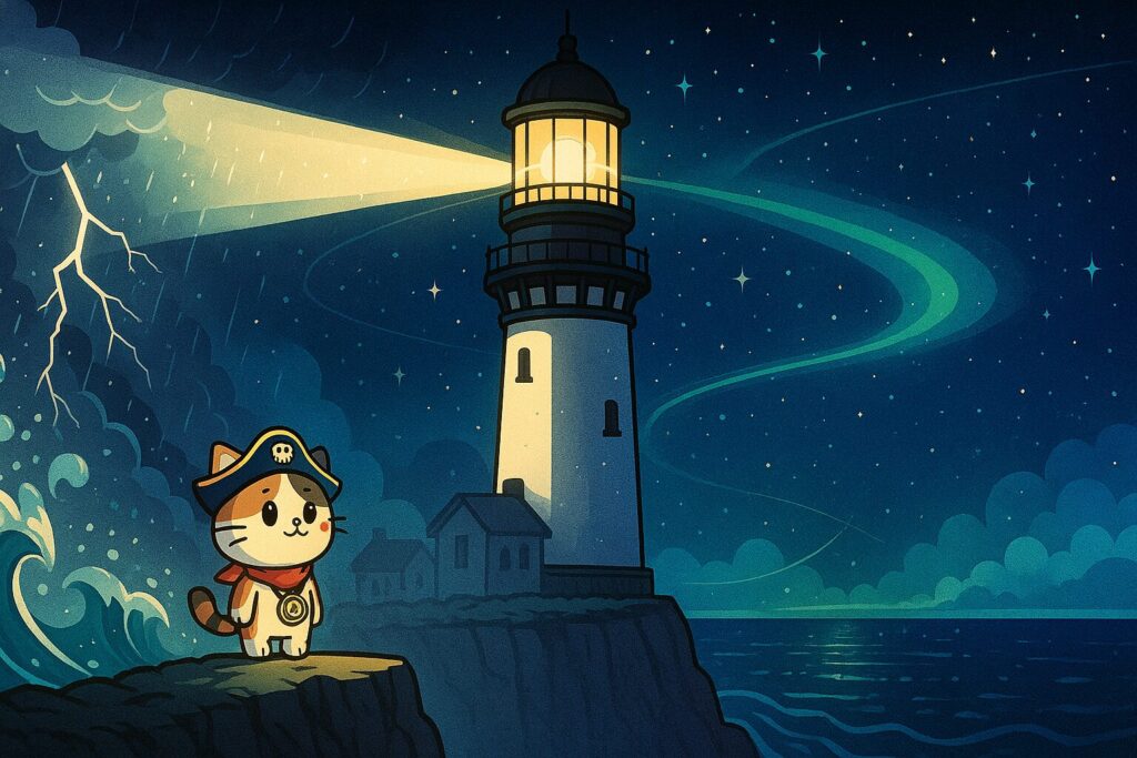 嵐と星空とココロ船長