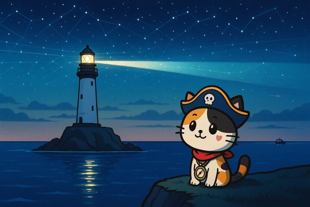 無人灯台とココロ船長