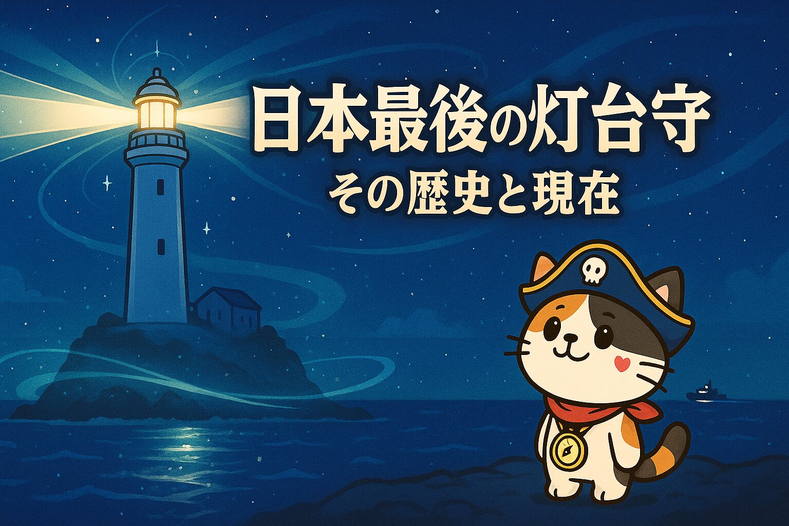 孤島の灯台とココロ船長