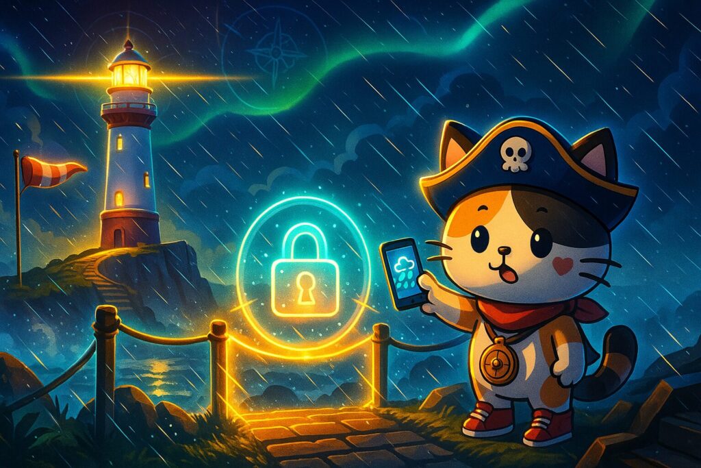 安全確認とココロ船長
