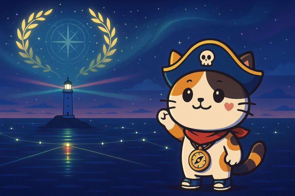 灯台制覇とココロ船長
