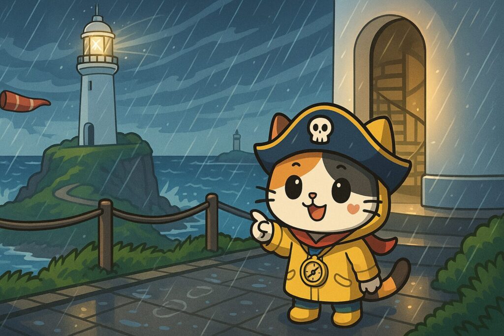 悪天候注意とココロ船長