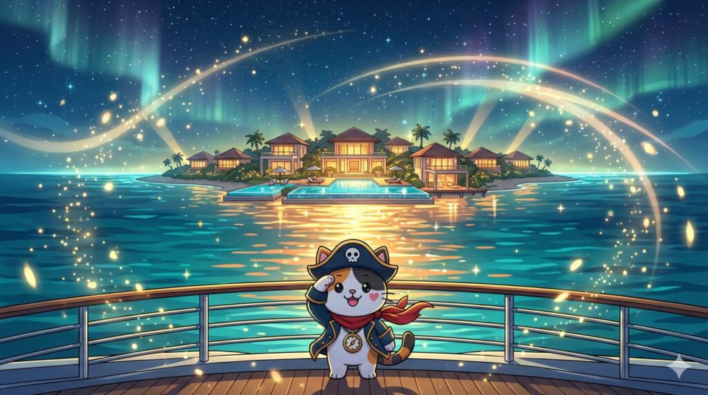 海を渡るココロ船長