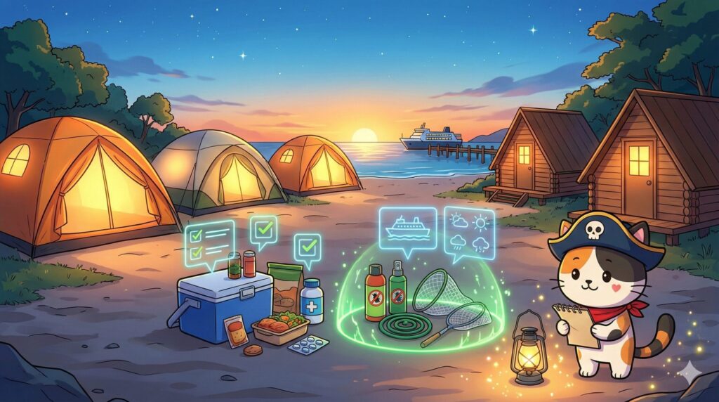 準備するココロ船長