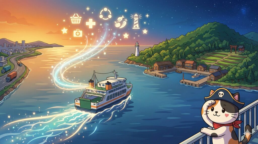 島旅を楽しむココロ船長