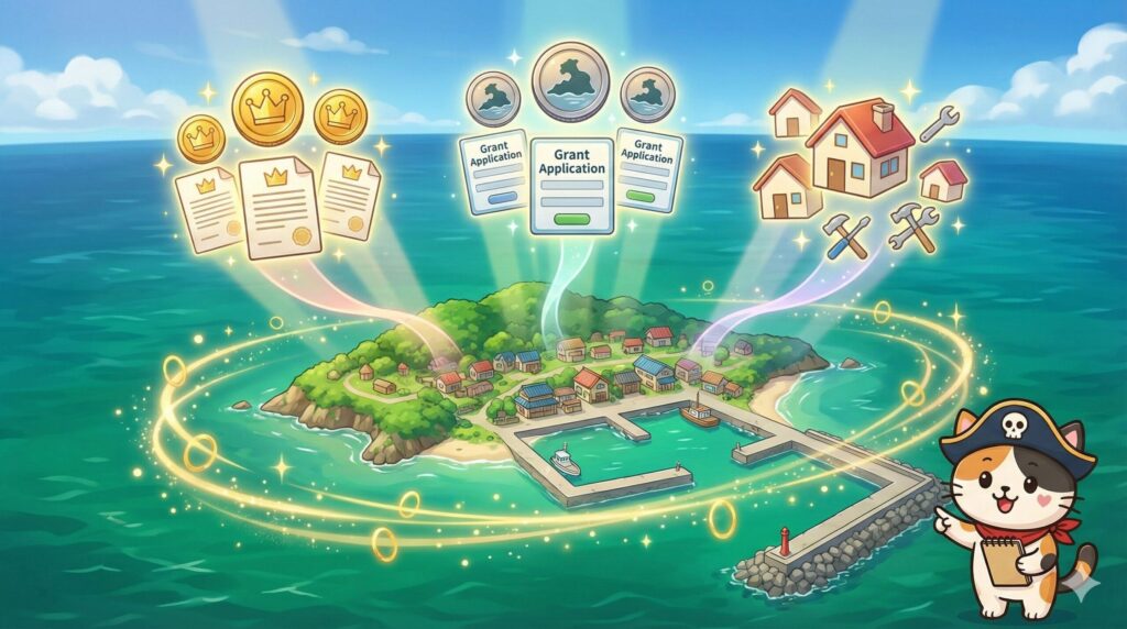 ココロ船長と補助金の種類
