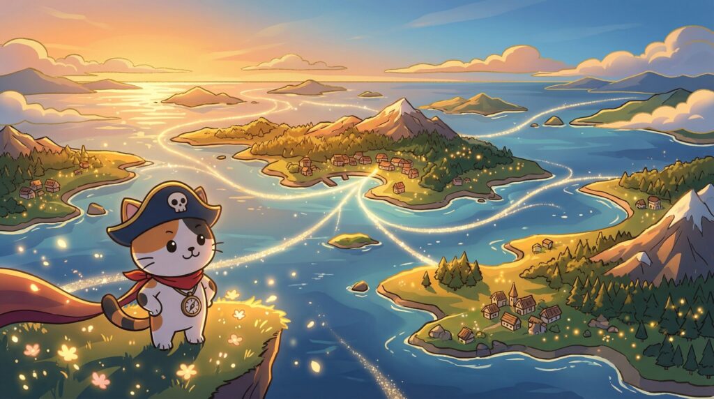 離島の光とココロ船長
