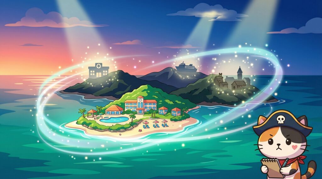 離島の現実を見るココロ船長