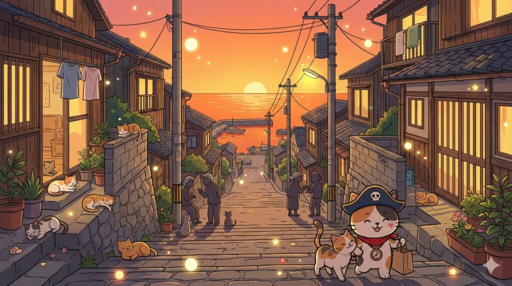 路地裏の猫とココロ船長