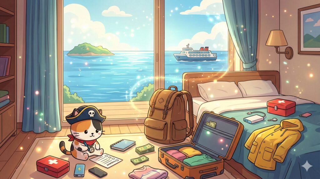 準備を整えるココロ船長