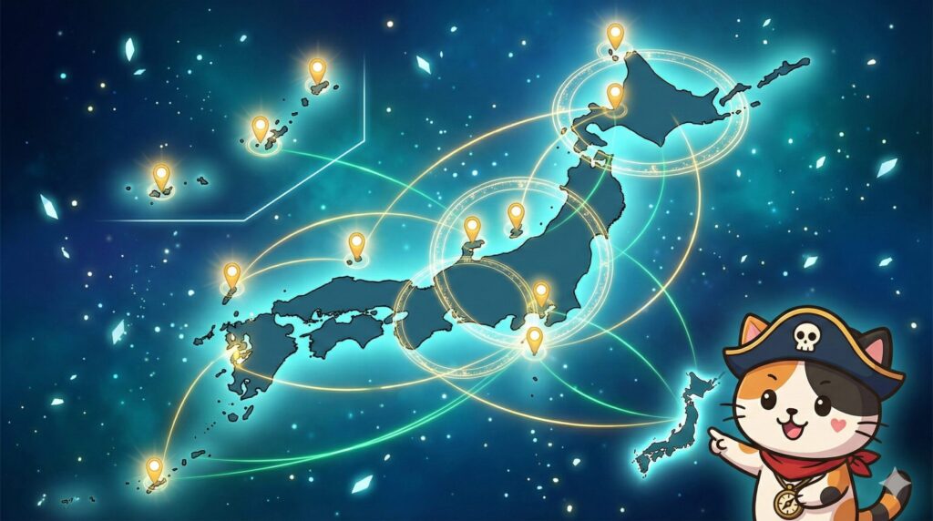 指定離島マップとココロ船長