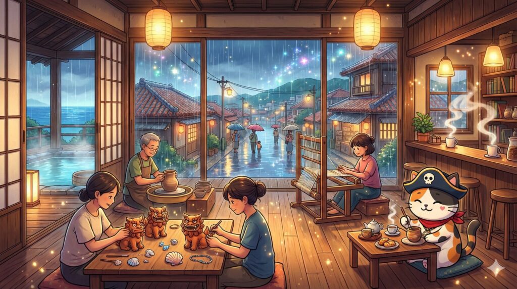 雨の日の島時間とココロ船長