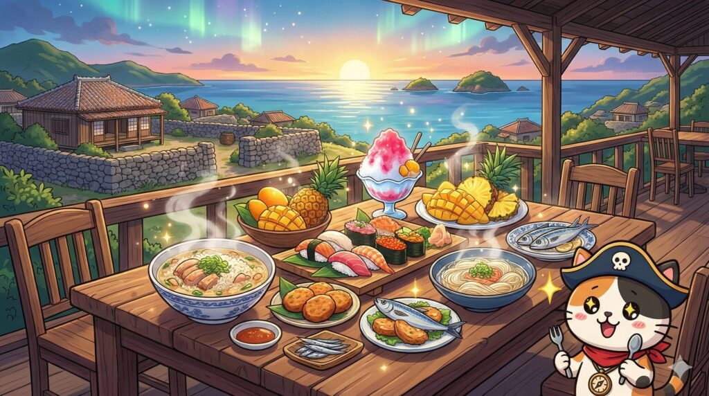 郷土料理とスイーツとココロ船長
