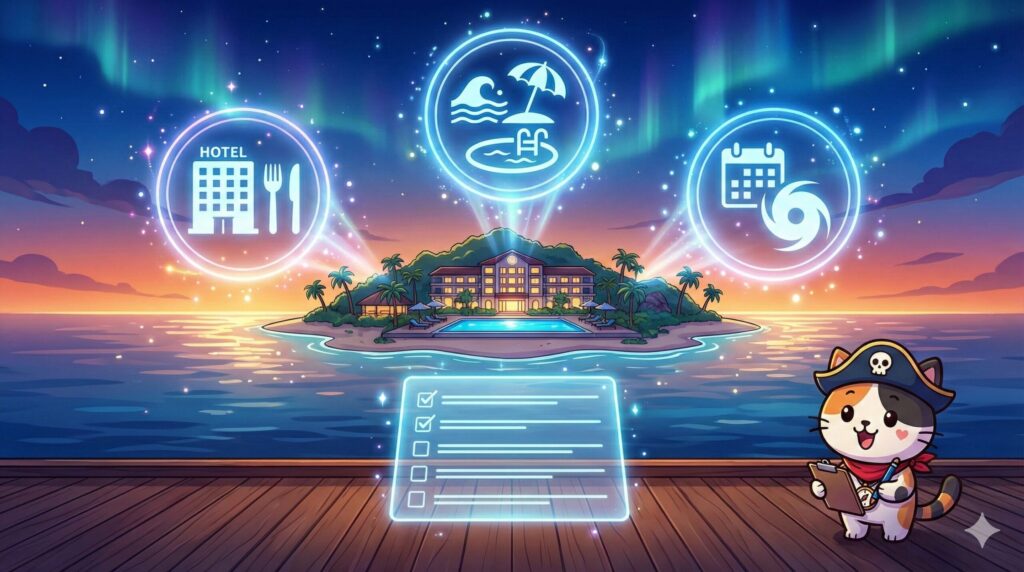 チェックするココロ船長