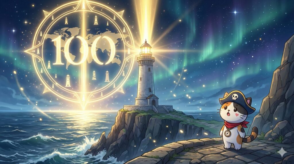 灯台殿堂入りとココロ船長
