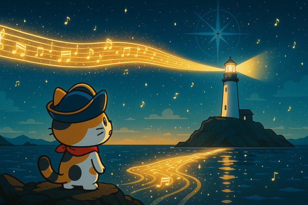 原曲の航路とココロ船長