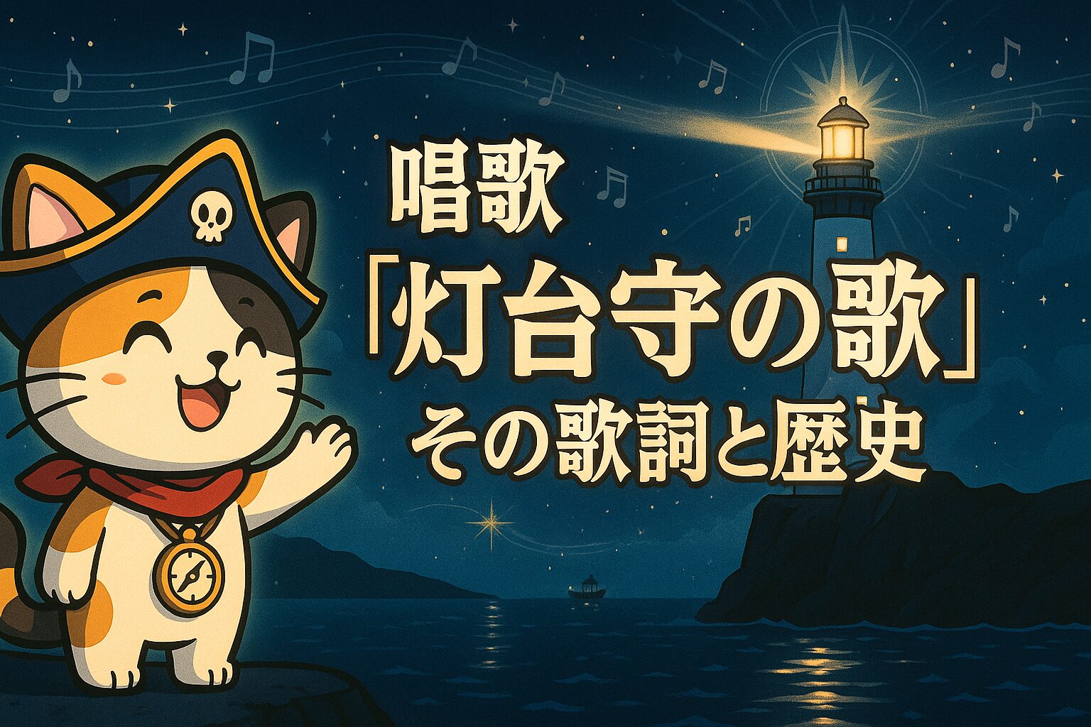 岬の灯台とココロ船長