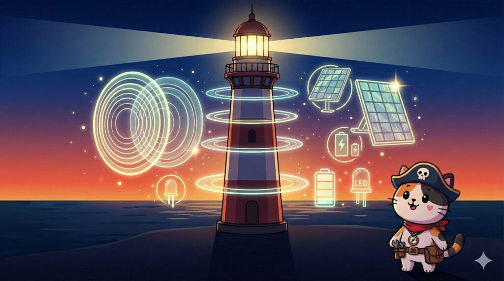 仕組みを覗くココロ船長
