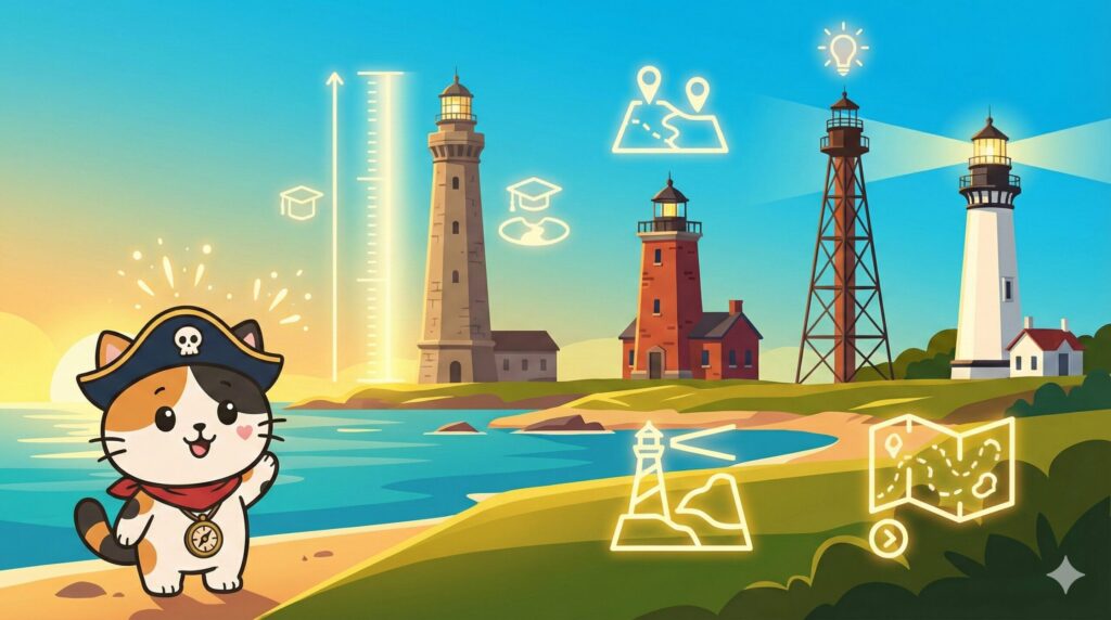 豆知識ひらめくココロ船長
