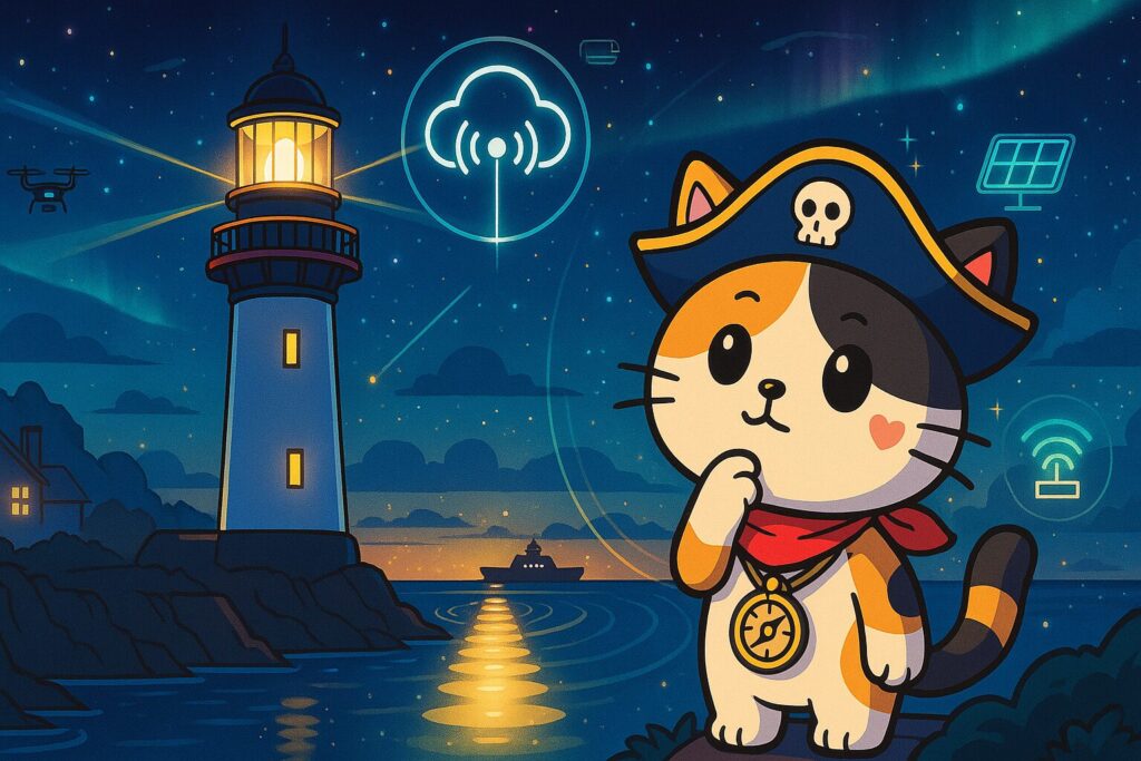 無人化の灯台とココロ船長
