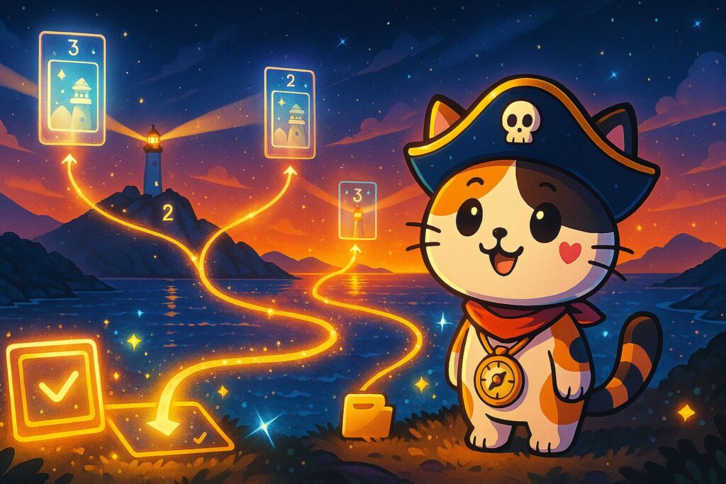 収集のコツとココロ船長